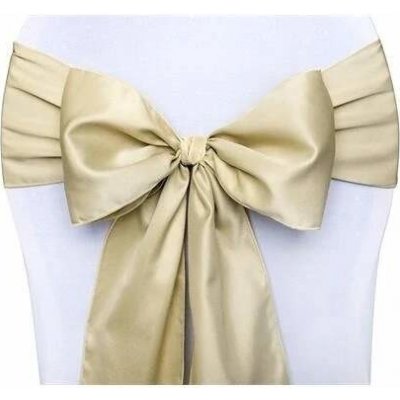 Dekorační mašle na židli - zlatá 275 x 15 cm, 10 ks – Zbozi.Blesk.cz