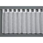 Sehlbach Vitrážová záclona s poutky, výšivka kostkovaná, bílo-šedá, 140 x 48 cm – Hledejceny.cz