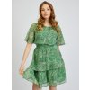 Dámské šaty Orsay dámské vzorované šaty zelené