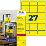 Avery Zweckform L6105-20 Odolné PET etikety 63,5x29,6 mm 540 ks žluté – Sleviste.cz