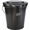 Úklidový kbelík Vikan Černý plastový kbelík s víkem 12 l
