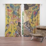 Sablio Závěs Dáma s vějířem - Gustav Klimt: 2ks 140x250cm – Hledejceny.cz