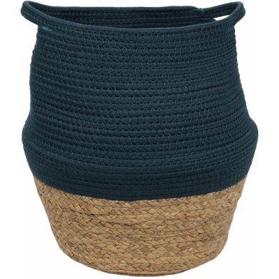 La Factory Kulatý bavlněný koš PAON Ø 30 cm modrý – Zboží Mobilmania