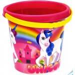 Lamps Baby kbelík na písek jednorožec holčičí růžový s obrázkem Unicorn 17 cm – Zboží Dáma