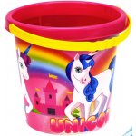 Lamps Baby kbelík na písek jednorožec holčičí růžový s obrázkem Unicorn 17 cm – Zbozi.Blesk.cz