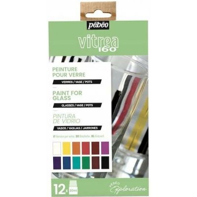 Pebeo Sada vypalovacích barev Vitrea 160 č.1 12x20ml – Zboží Dáma
