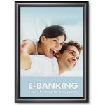 Jansen Display Klaprám A3 ostrý roh profil 25mm RAL 9005 černá, 328 x 451 mm – Sleviste.cz