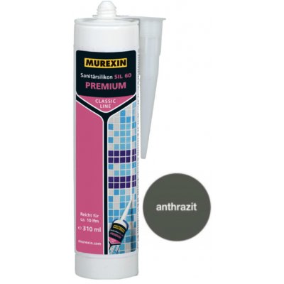 Murexin SIL 60 sanitární silikon 310 g anthrazit – Zboží Mobilmania