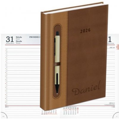 Remauh A5 denní 2026 Mentor hnědý – Zboží Dáma