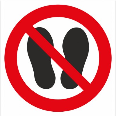 Zákaz vstupu do oblasti ISO 7010 samolepící vinylová fólie 100 x 100 mm – Zboží Mobilmania