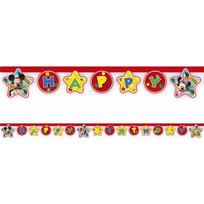 Procos Banner Happy Birthday Mickey Mouse – Zboží Mobilmania