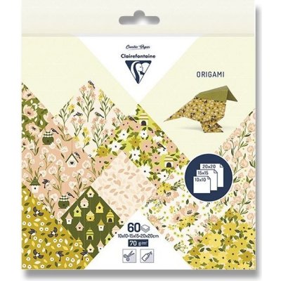 Clairefontaine Sada papírů Origami Spring, mix velikostí 60 listů – Hledejceny.cz