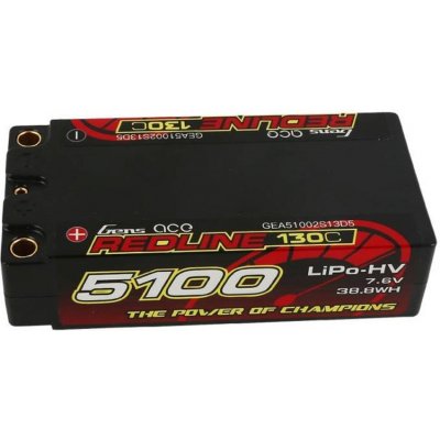 Gens ace Baterie Gens Ace Redline Series 5100mAh 7,6V 130C 2S2P HardCase HV Lipo – Zbozi.Blesk.cz