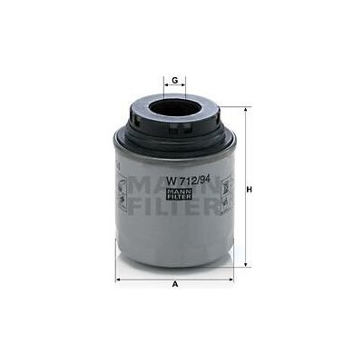 MANN-FILTER W712/94 pro vozy AUDI, SEAT, SKODA, VW | Zboží Auto