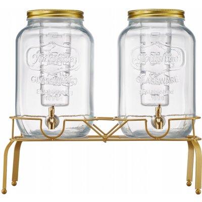 SucceBuy Sklenice na nápoje 2x8L Snadno se čistí, s kohoutkem proti odkapávání Sklo – Zboží Mobilmania