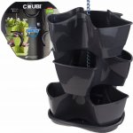 Prosperplast COUBI kaskádový květináč 29,5x29,5x88 cm grafit – Sleviste.cz