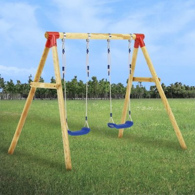 Greatstore sada houpaček 230 x 130 x 166 cm borové dřevo – Zboží Mobilmania