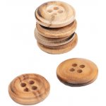 Dřevěný knoflík Drops kulatý Ø 15 mm oliva – Hledejceny.cz