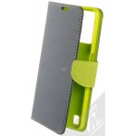 1Mcz Fancy Book flipové Realme C31 modré limetkově zelené – Zboží Živě