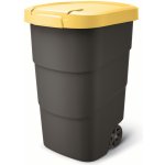 Prosperplast Wheeler 95L s kolečky a víkem velký univerzální plastový žlutý – Zboží Dáma
