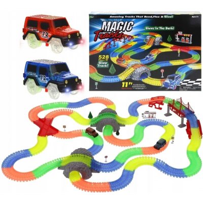 Nobo Kids Zářící autodráha 528el Magic Track 2 auta – Zboží Mobilmania