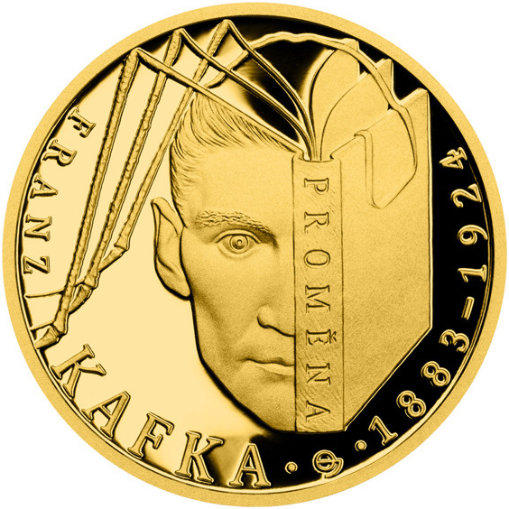 Česká mincovna Zlatá půluncová mince Franz Kafka 15,56 g