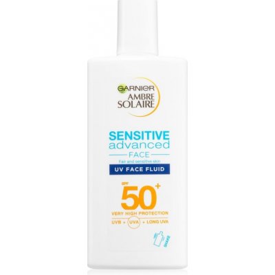 Garnier Ambre Solaire Sensitive Advanced Face SPF50+ krém na obličej s kyselinou hyaluronovou 40 ml – Zboží Dáma
