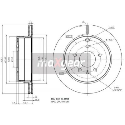 Brzdový kotouč OPEL zadní ANTARA CAPTIVA 303X20 986479268 MAXGEAR – Hledejceny.cz