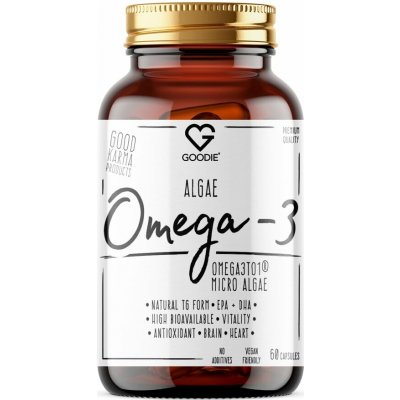Goodie Omega 3 Vegan z mořských řas DHA & EPA 60 kapslí – Hledejceny.cz