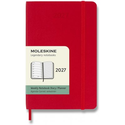 Moleskine A6 týdenní 2027 červený – Hledejceny.cz