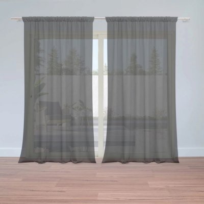 Záclony Černá: 2 ks - 150x250 cm - Sablio – Hledejceny.cz