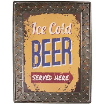 Plechová cedule Ice Cold Beer – 30x1x40 cm – Zboží Mobilmania
