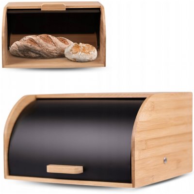 Chlebník jednodílný OMAGO béžový, černý dřevo – Zbozi.Blesk.cz