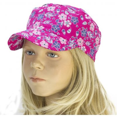 Fantom dětská letní bekovka tmavěrůžová s kytičkami – Hledejceny.cz