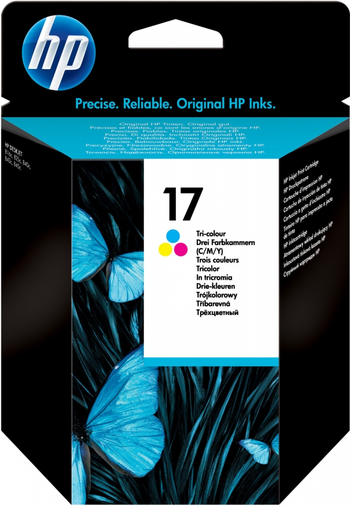 HP 17 originální inkoustová kazeta tříbarevná C6625A