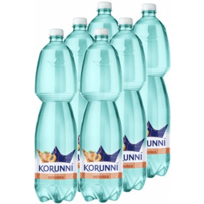 Korunní meruňka jemně perlivá voda 6 x 1,5 l