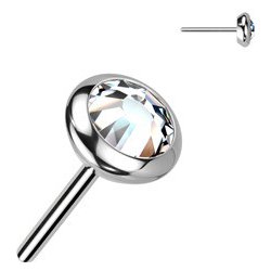 Šperky4U Kamínek k Push In piercing do nosu titan zirkon TIT1242C-030