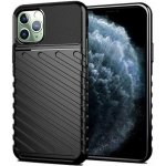 Pouzdro AppleMix FORCELL Thunder Apple iPhone 14 Pro Max - šikmé pruhy - gumové - černé – Zboží Mobilmania