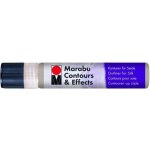 Marabu Kontura na textil a hedvábí stříbrná metalická 25 ml – Sleviste.cz