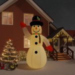 zahrada-XL Vánoční nafukovací sněhulák s LED diodami 455 cm