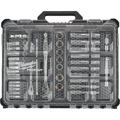 Milwaukee Gola sada 1/4" + 1/2" 5 ÷ 24 mm Packout 63 dílů 4932493661 – Zboží Dáma