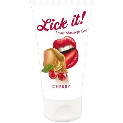Lick it! Lubrikační a masážní gel Třešeň 50 ml – Zbozi.Blesk.cz