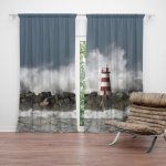 Sablio Závěs Maják ve vlnách: 2ks 140x250cm – Hledejceny.cz