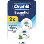 Oral-B Essential Floss Mint voskovaná dentální nit s mátovou příchutí 2 x 50 m – Zboží Dáma