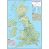 Nástěnné mapy Maps International Velká Británie - silniční nástěnná mapa 84 x 119 cm Varianta: bez rámu v tubusu, Provedení: laminovaná mapa v lištách
