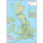 Maps International Velká Británie - silniční nástěnná mapa 84 x 119 cm Varianta: bez rámu v tubusu, Provedení: laminovaná mapa v lištách – Zboží Dáma