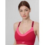 4F dámské sportovní kraťasy H4L22-SKDF011 dark red – Zboží Dáma