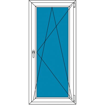 Aluplast Balkónové dveře Ideal 4000 Jednokřídlé Otevírací a Sklopné Bílá - Bílá 60 x 200 cm – Hledejceny.cz