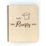 MAJADESIGN Dřevěná kuchařka zápisník na recepty Nejlepší recepty A4, Linkovaný – Zboží Mobilmania