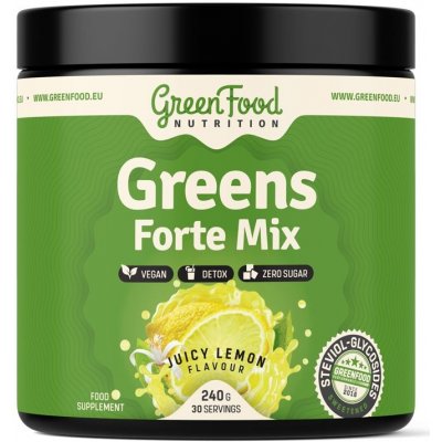 GreenFood Performance Greens Forte Mix citron 240 g – Hledejceny.cz